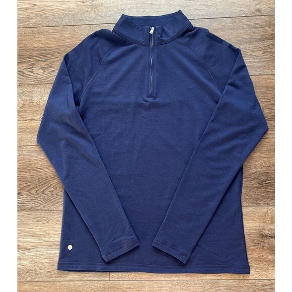 Peter Millar Sweater Mens S Blue 1/4 Zip Pullover Merino Wool Blend Outdoors NWT - Picture 3 of 12